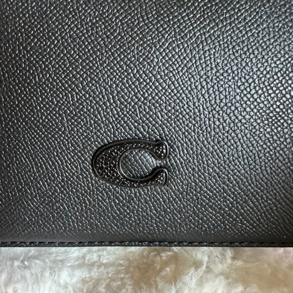 NWT! Coach CJ842 Black Hobo Crossbody with Multiple Straps Crossgrain Leather - Picture 3 of 11